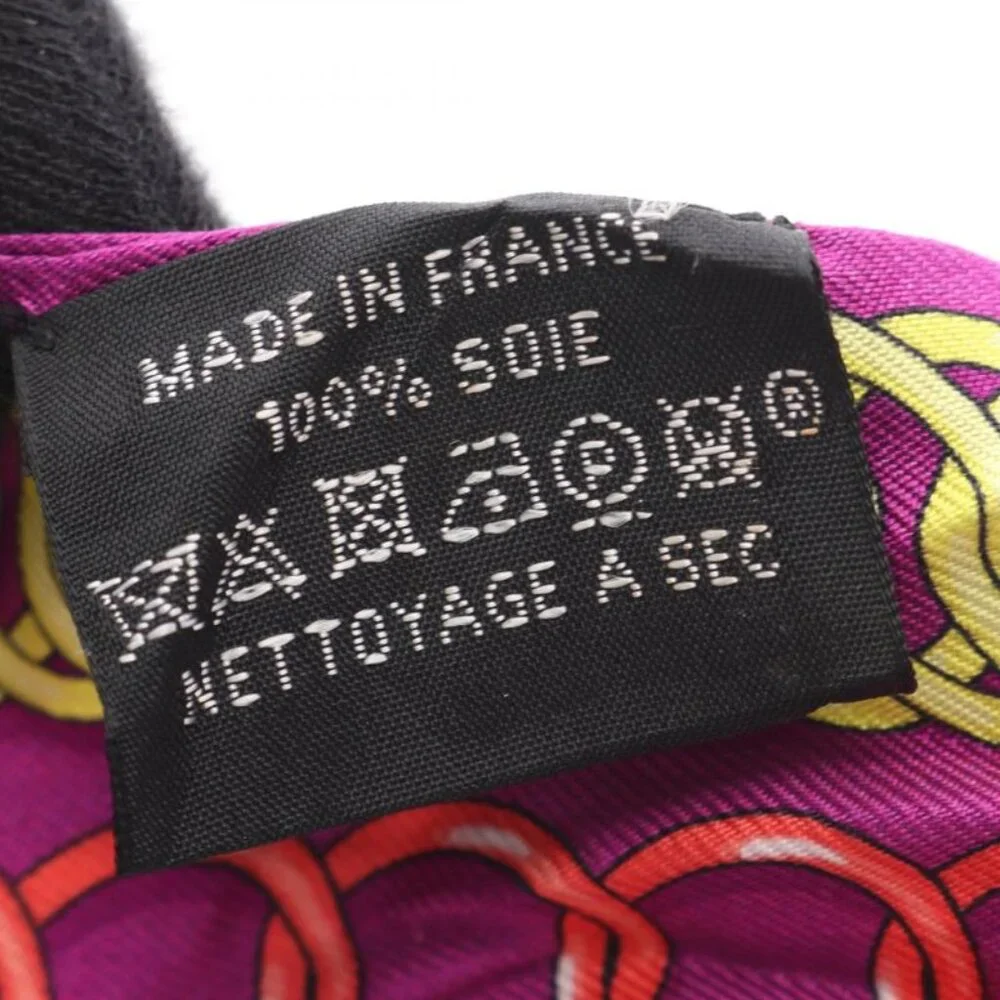 Hermes Scarf Twill Maillons Silk Purple Multi-color - Picture 6 of 9